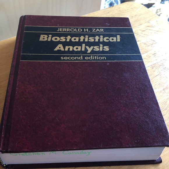 Biostatistical Analysis: Second Edition by Zar, Jerrold H. Hardback Book - Picture 15 of 15